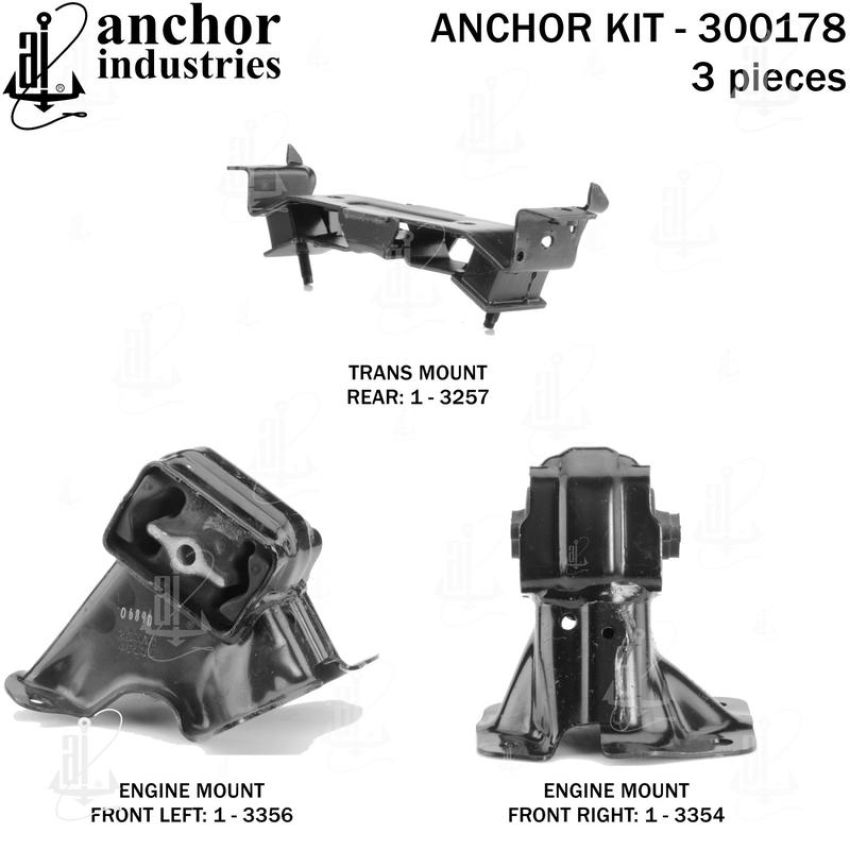 ANCHOR MOUNTS 300178 ENGINE MNT KIT