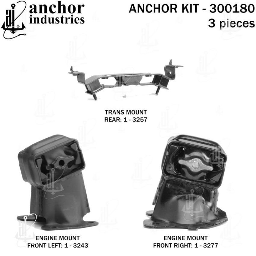ANCHOR MOUNTS 300180 ENGINE MNT KIT