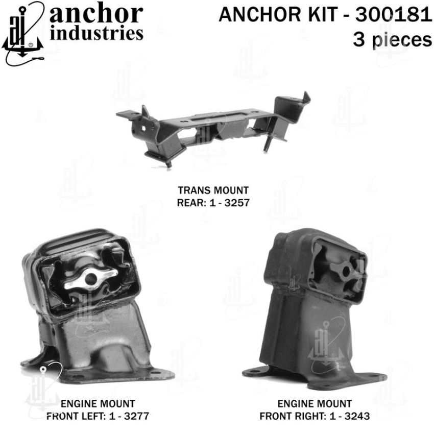 ANCHOR MOUNTS 300181 ENGINE MNT KIT