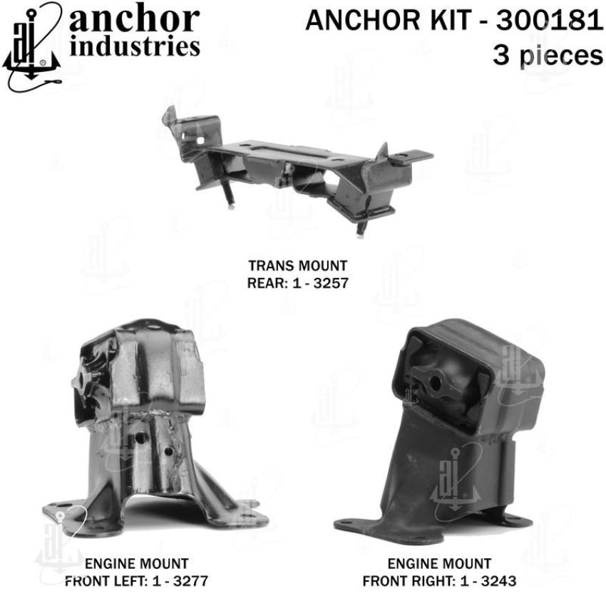 ANCHOR MOUNTS 300181 ENGINE MNT KIT