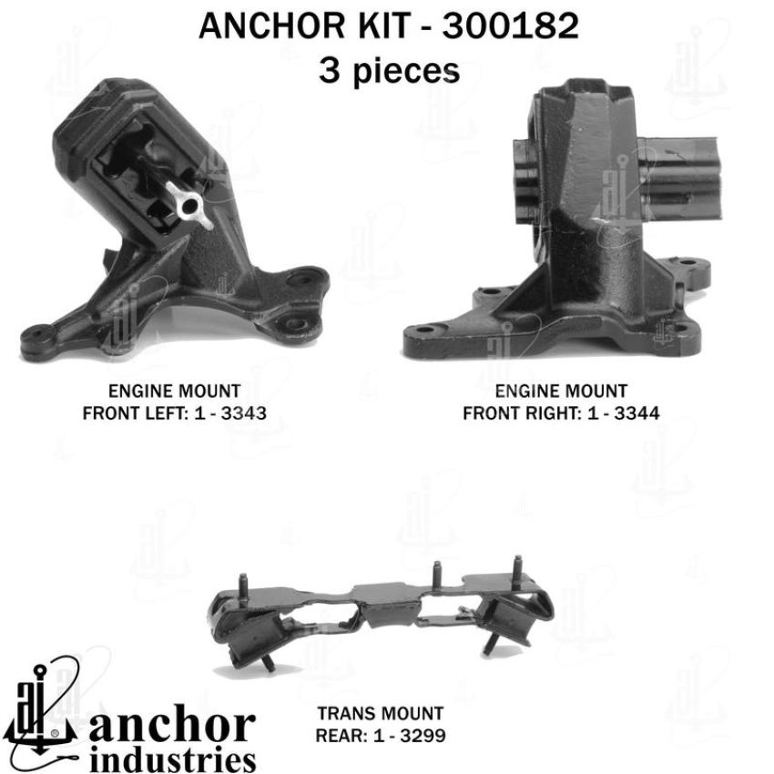 ANCHOR MOUNTS 300182 ENGINE MNT KIT