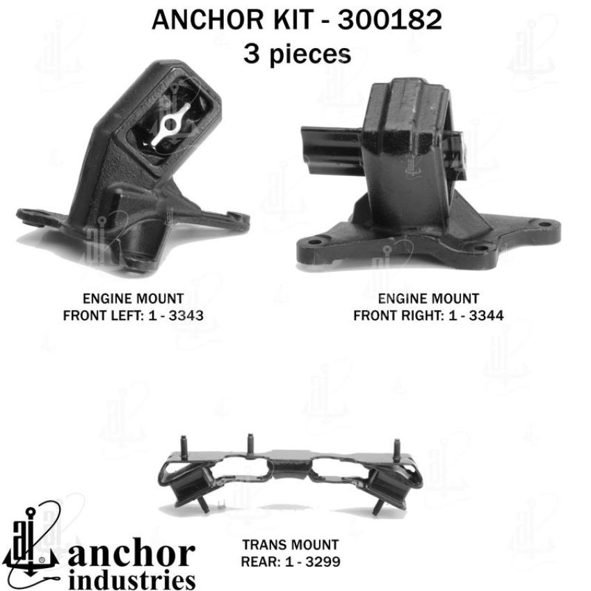 ANCHOR MOUNTS 300182 ENGINE MNT KIT