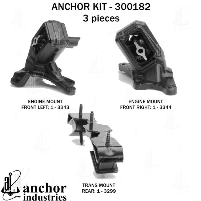 ANCHOR MOUNTS 300182 ENGINE MNT KIT