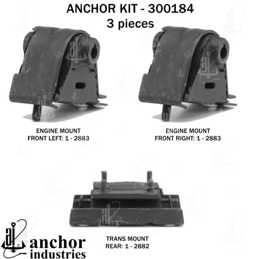 ANCHOR MOUNTS 300184 ENGINE MNT KIT
