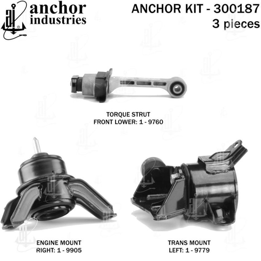 ANCHOR MOUNTS 300187 ENGINE MNT KIT