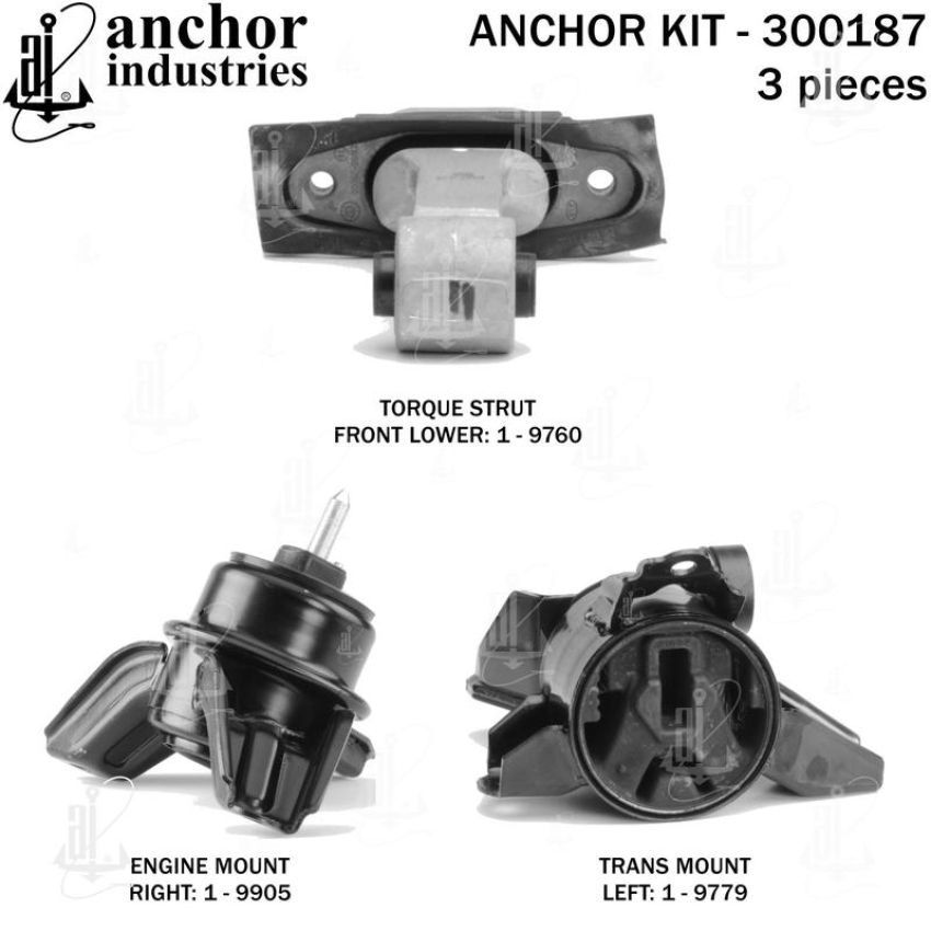 ANCHOR MOUNTS 300187 ENGINE MNT KIT