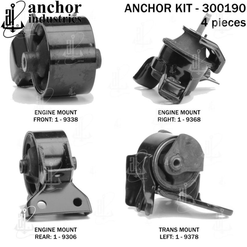 ANCHOR MOUNTS 300190 ENGINE MNT KIT