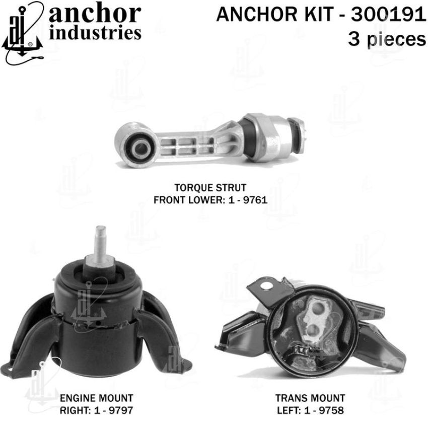 ANCHOR MOUNTS 300191 ENGINE MNT KIT