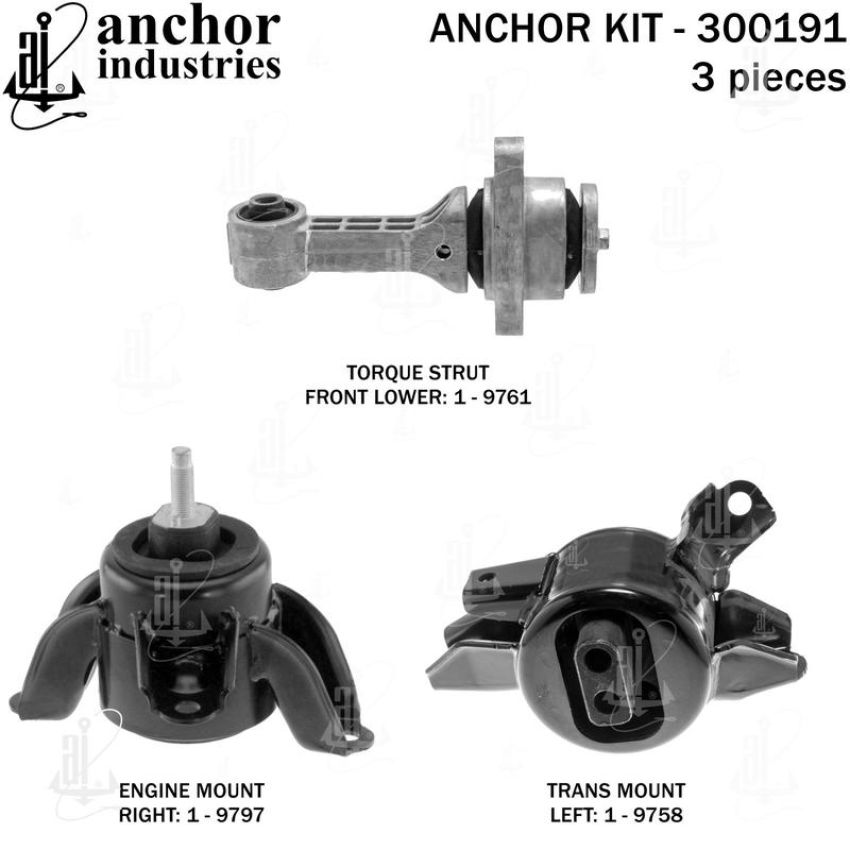 ANCHOR MOUNTS 300191 ENGINE MNT KIT