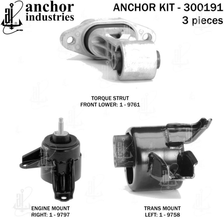 ANCHOR MOUNTS 300191 ENGINE MNT KIT