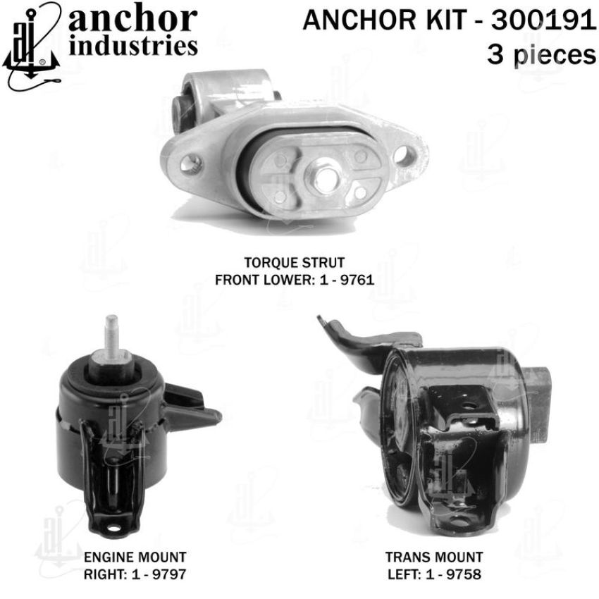 ANCHOR MOUNTS 300191 ENGINE MNT KIT