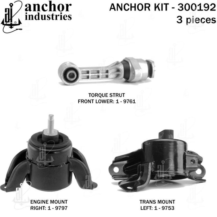 ANCHOR MOUNTS 300192 ENGINE MNT KIT