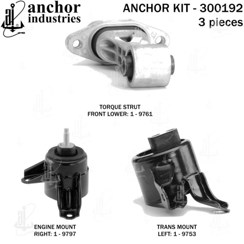 ANCHOR MOUNTS 300192 ENGINE MNT KIT