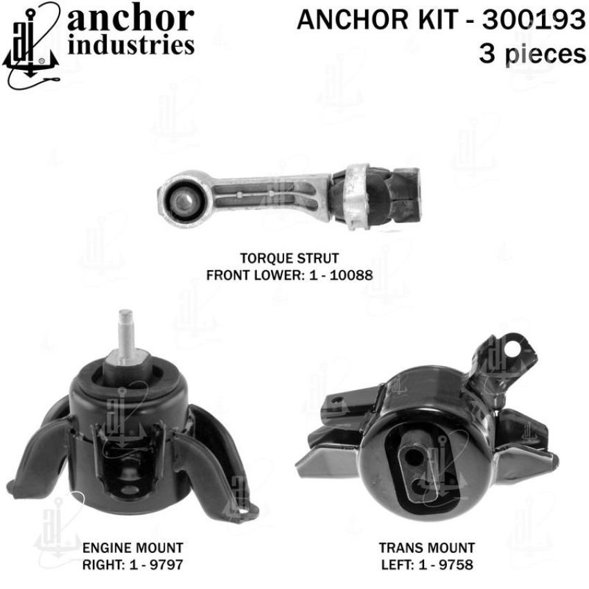 ANCHOR MOUNTS 300193 ENGINE MNT KIT