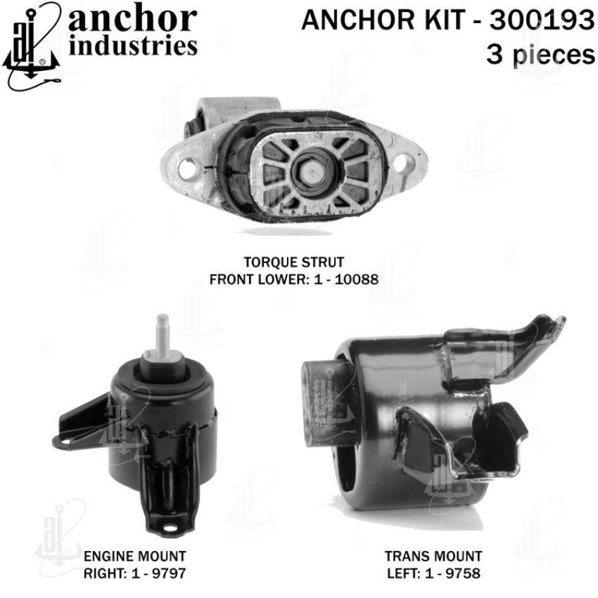 ANCHOR MOUNTS 300193 ENGINE MNT KIT