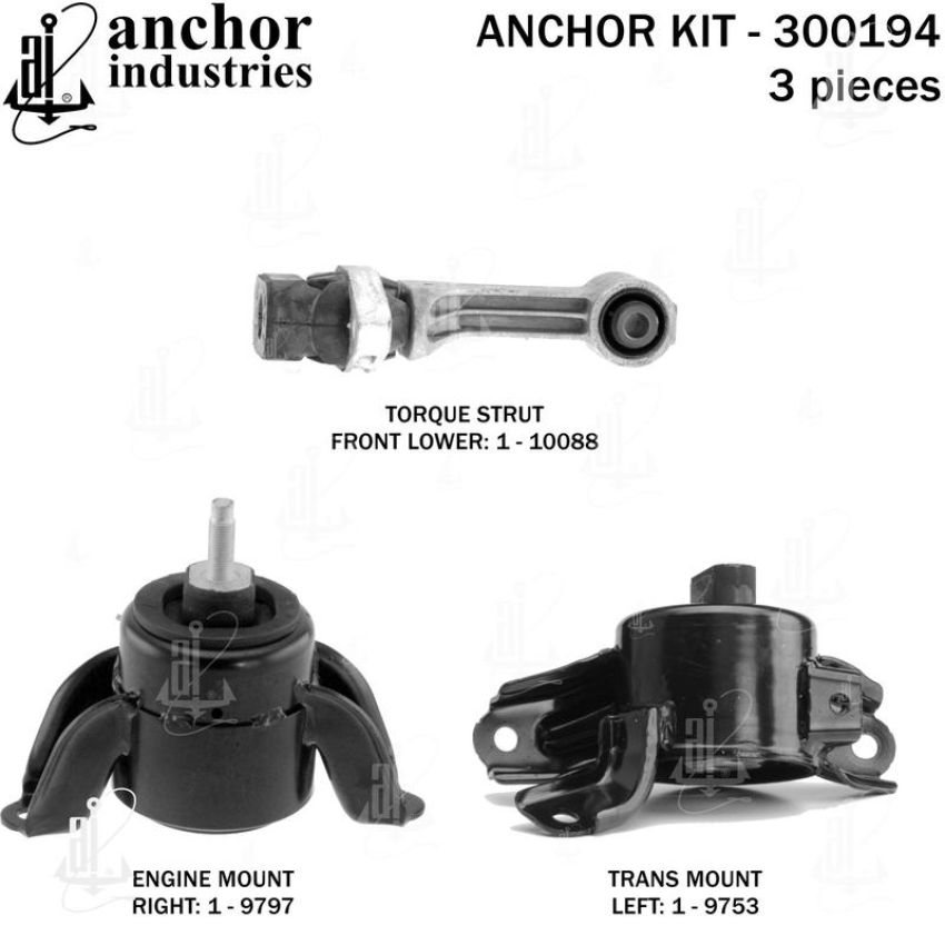 ANCHOR MOUNTS 300194 ENGINE MNT KIT