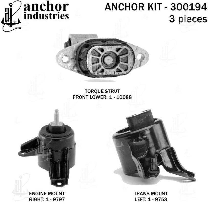 ANCHOR MOUNTS 300194 ENGINE MNT KIT