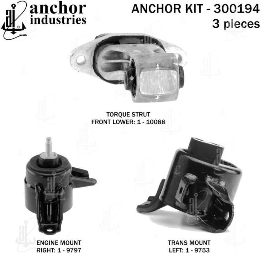 ANCHOR MOUNTS 300194 ENGINE MNT KIT