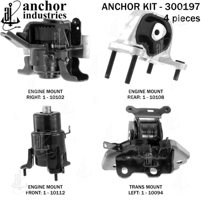 ANCHOR MOUNTS 300197 ENGINE MNT KIT