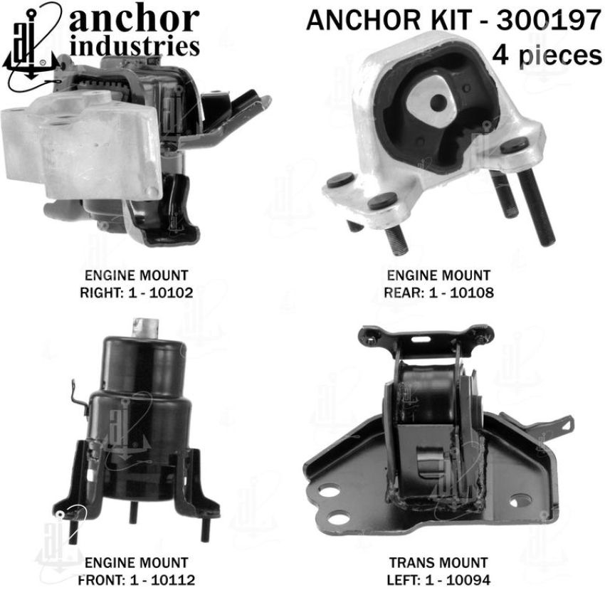 ANCHOR MOUNTS 300197 ENGINE MNT KIT