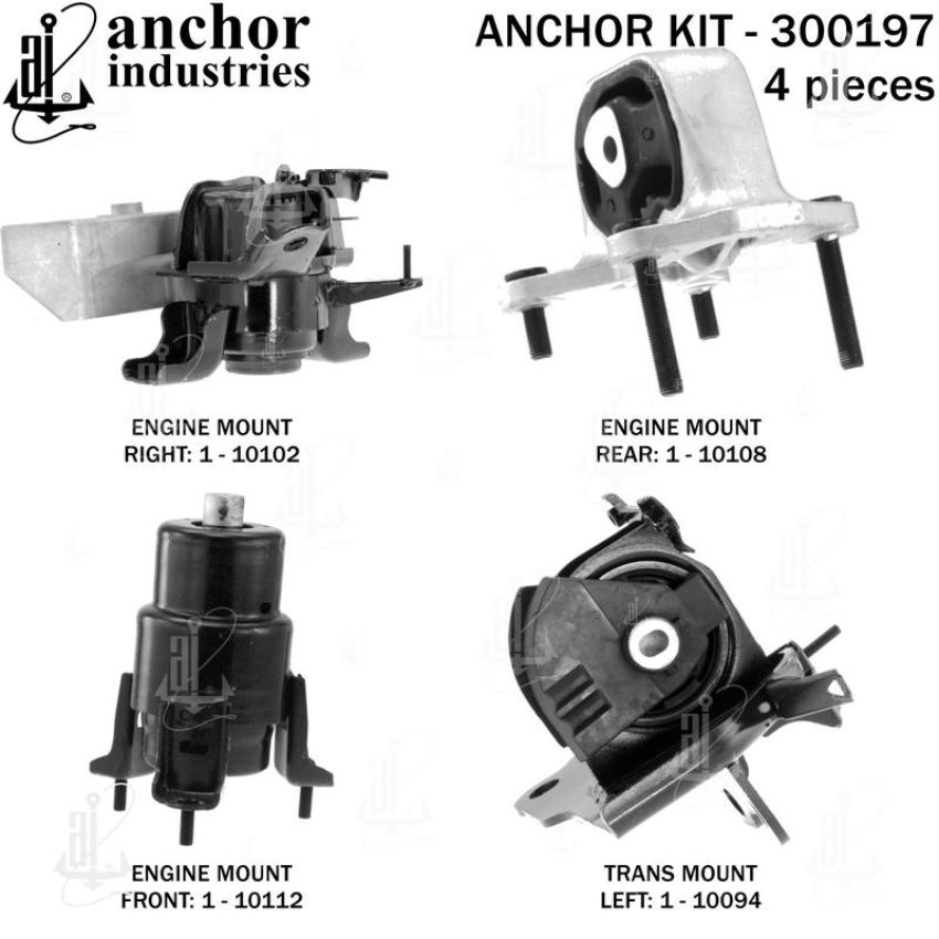 ANCHOR MOUNTS 300197 ENGINE MNT KIT