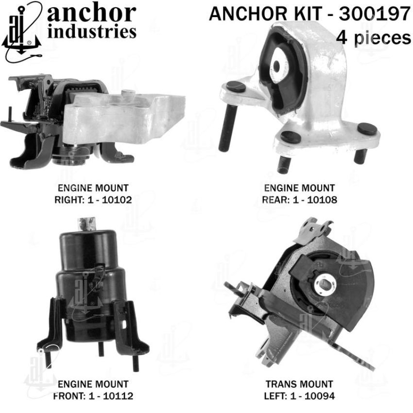 ANCHOR MOUNTS 300197 ENGINE MNT KIT