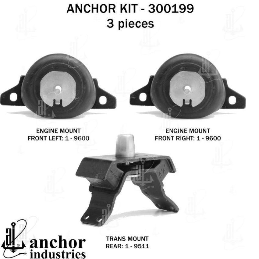ANCHOR MOUNTS 300199 ENGINE MNT KIT