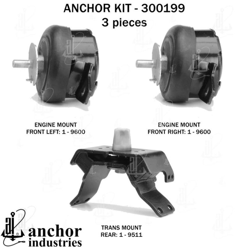 ANCHOR MOUNTS 300199 ENGINE MNT KIT