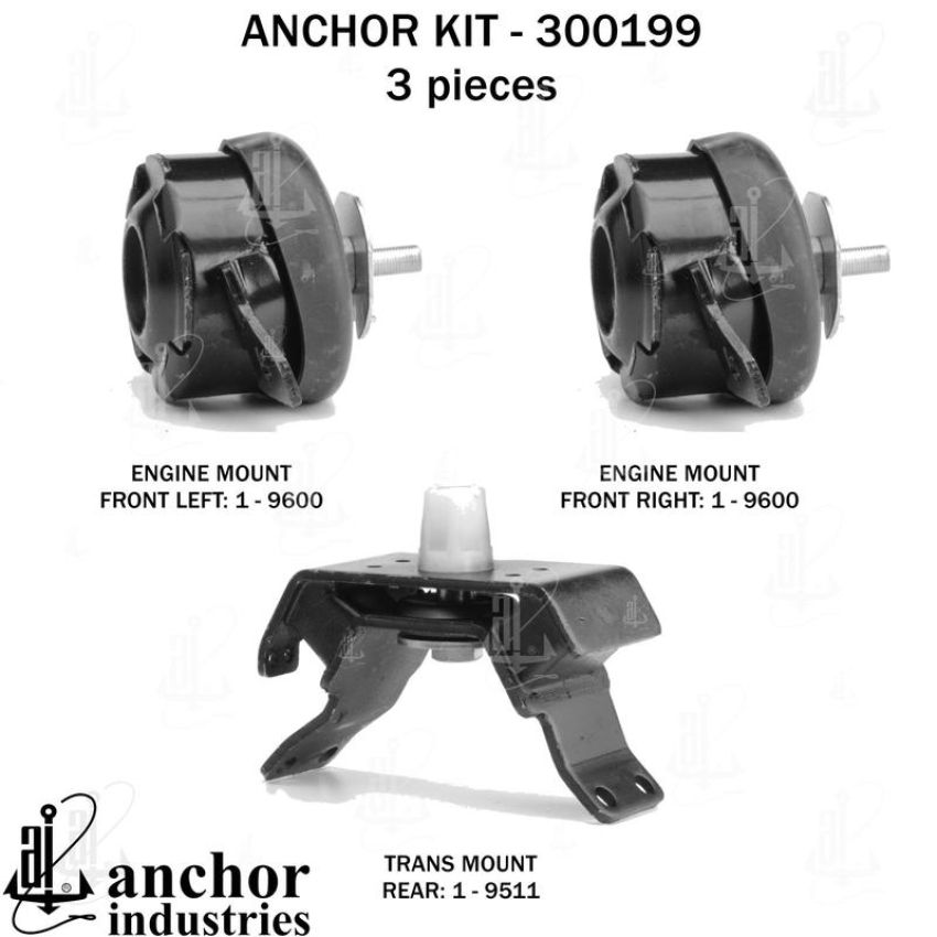 ANCHOR MOUNTS 300199 ENGINE MNT KIT