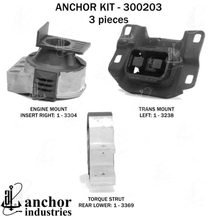 ANCHOR MOUNTS 300203 ENGINE MNT KIT