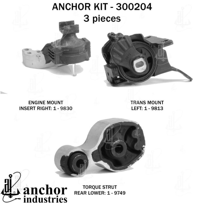 ANCHOR MOUNTS 300204 ENGINE MNT KIT