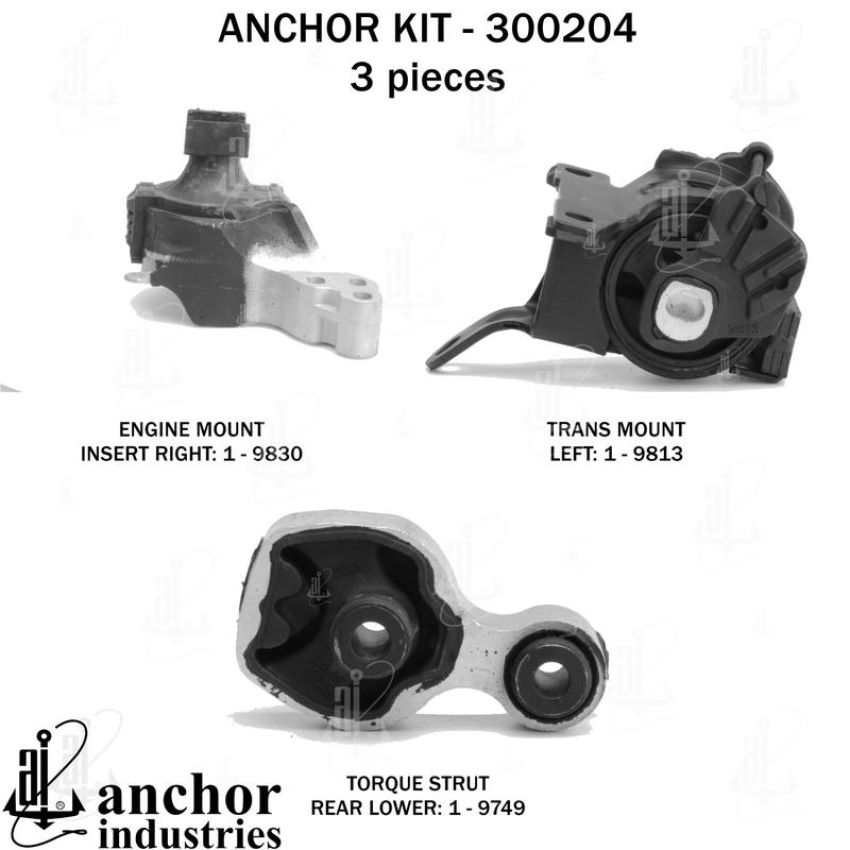 ANCHOR MOUNTS 300204 ENGINE MNT KIT