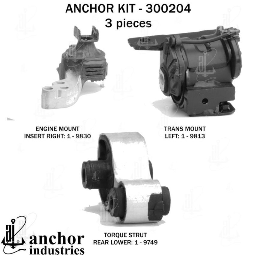 ANCHOR MOUNTS 300204 ENGINE MNT KIT
