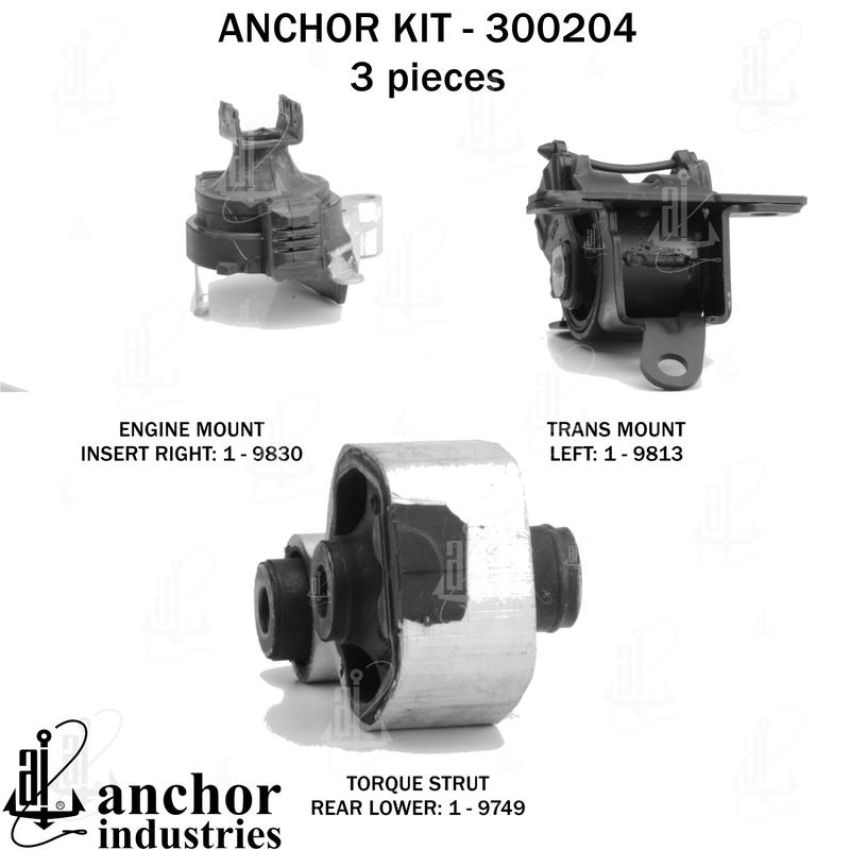 ANCHOR MOUNTS 300204 ENGINE MNT KIT