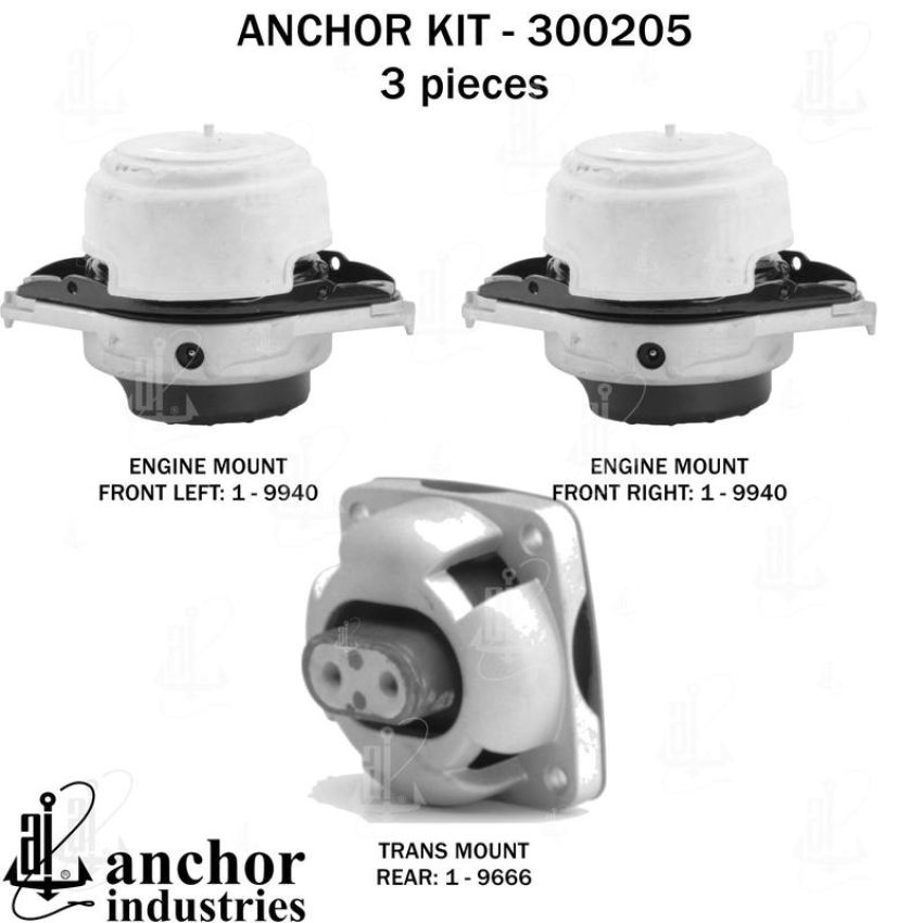 ANCHOR MOUNTS 300205 ENGINE MNT KIT