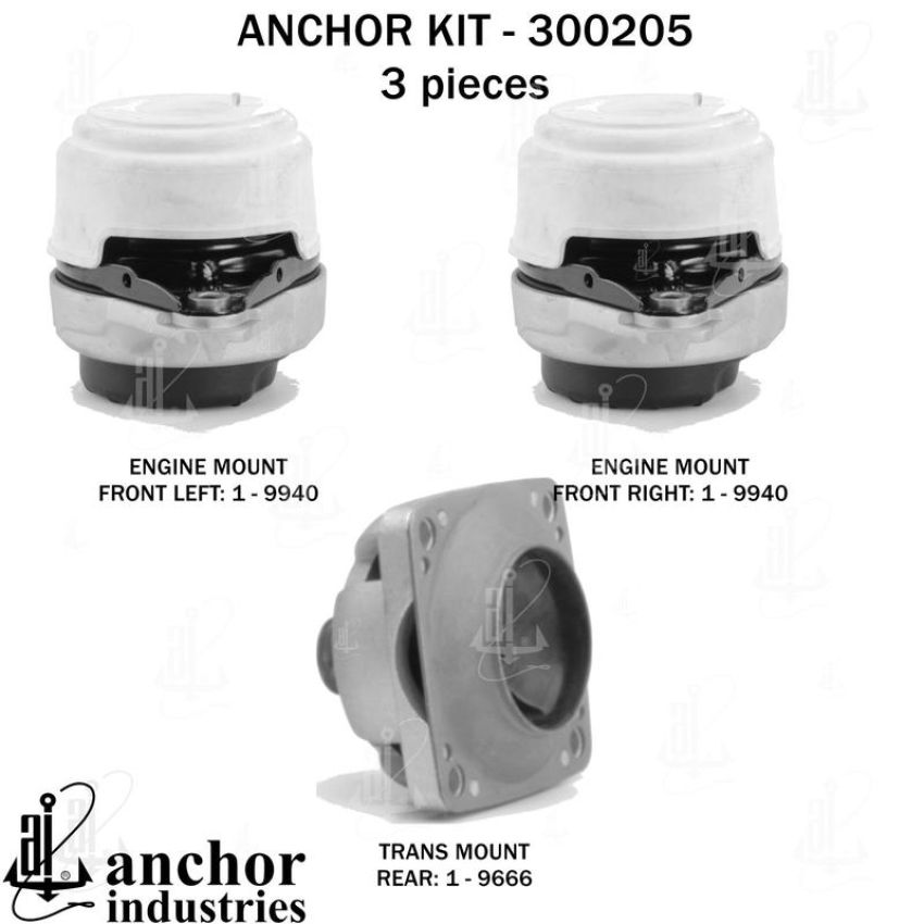 ANCHOR MOUNTS 300205 ENGINE MNT KIT