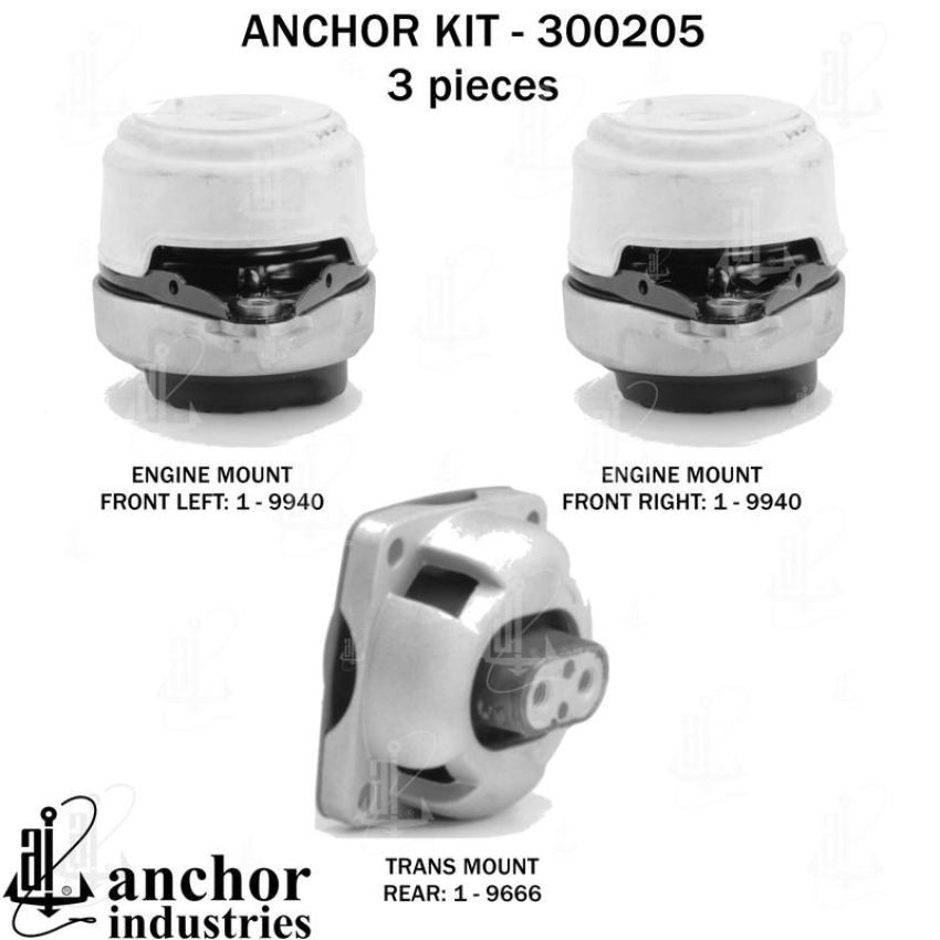 ANCHOR MOUNTS 300205 ENGINE MNT KIT