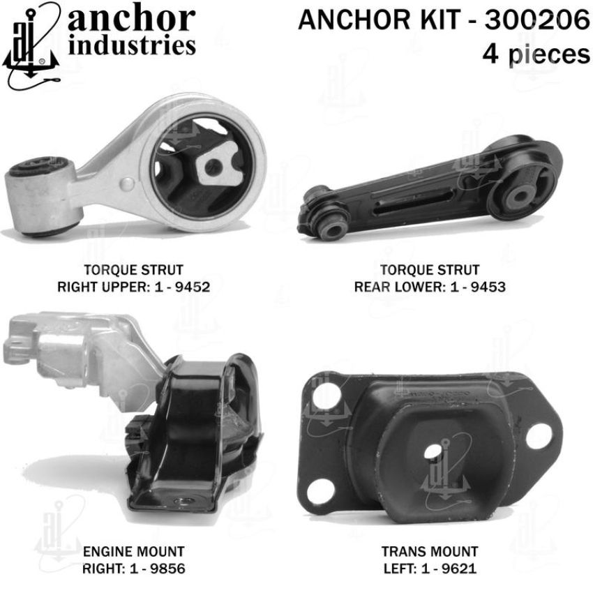 ANCHOR MOUNTS 300206 ENGINE MNT KIT