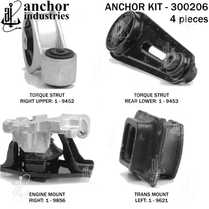 ANCHOR MOUNTS 300206 ENGINE MNT KIT
