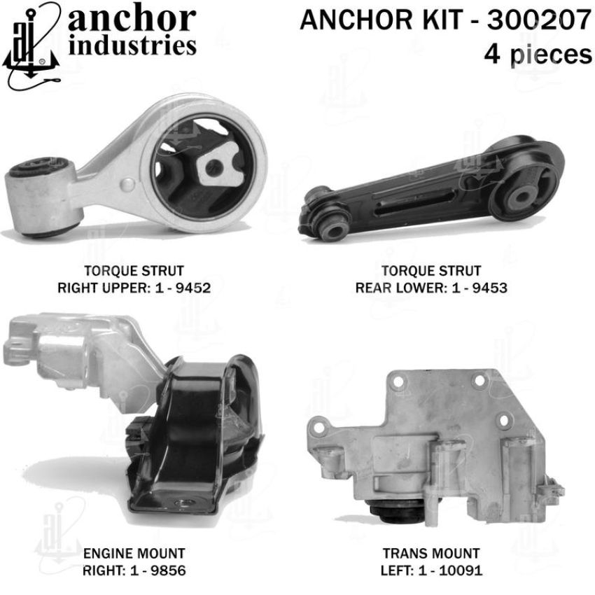 ANCHOR MOUNTS 300207 ENGINE MNT KIT