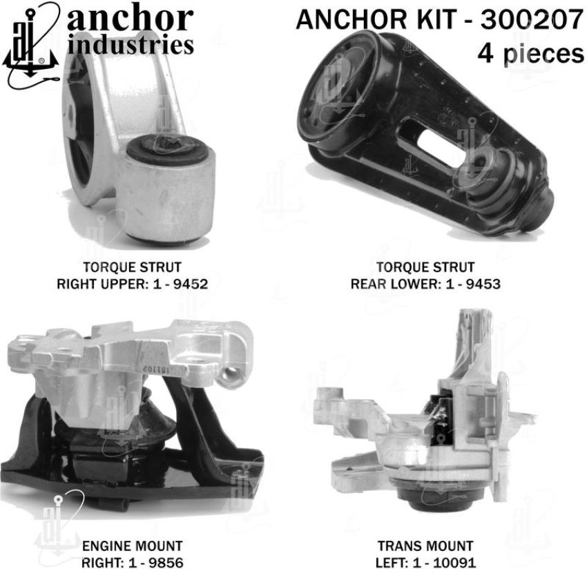 ANCHOR MOUNTS 300207 ENGINE MNT KIT