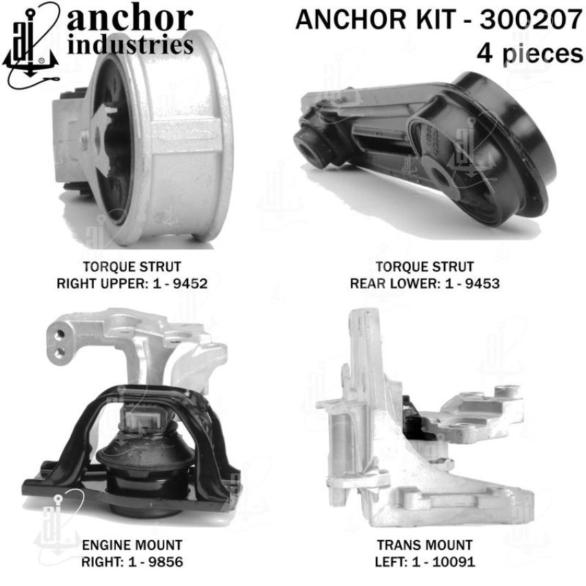 ANCHOR MOUNTS 300207 ENGINE MNT KIT