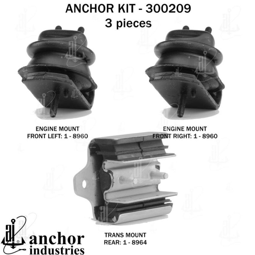 ANCHOR MOUNTS 300209 ENGINE MNT KIT