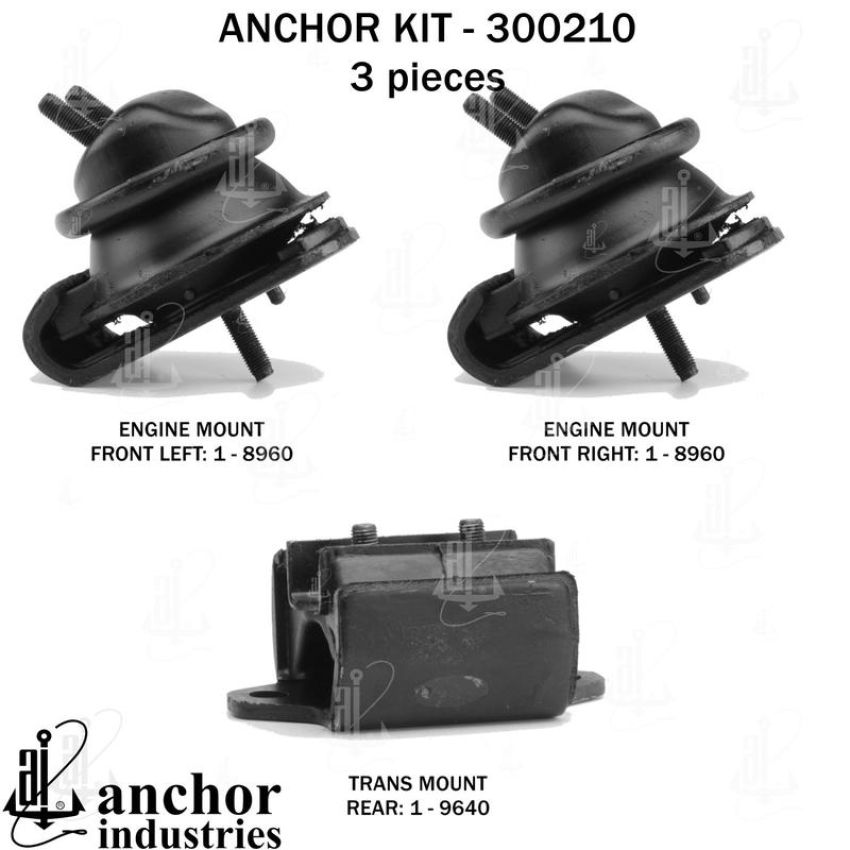 ANCHOR MOUNTS 300210 ENGINE MNT KIT