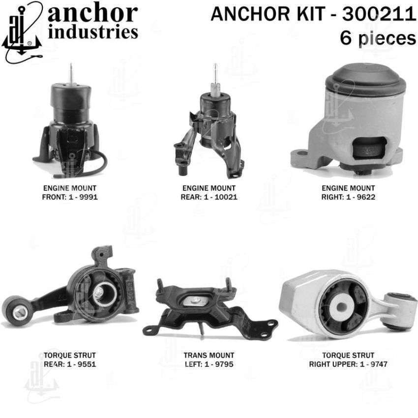ANCHOR MOUNTS 300211 ENGINE MNT KIT