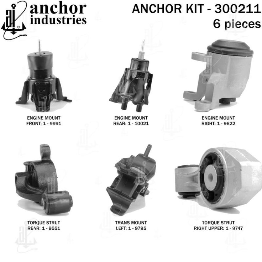 ANCHOR MOUNTS 300211 ENGINE MNT KIT