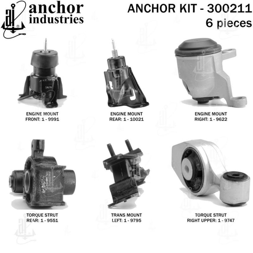 ANCHOR MOUNTS 300211 ENGINE MNT KIT
