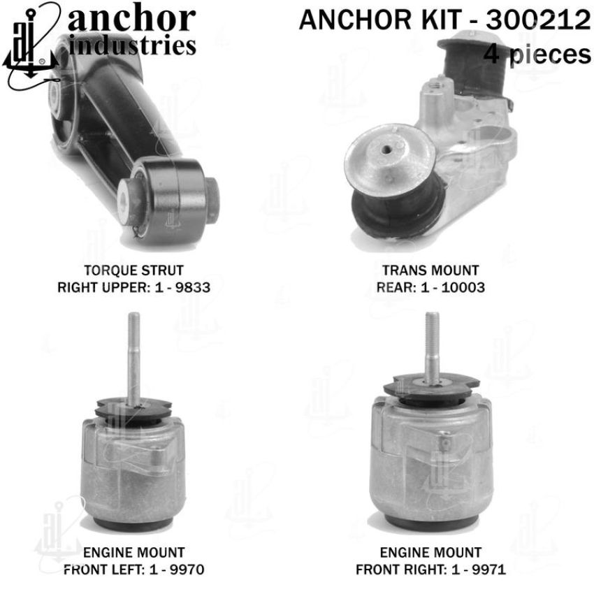 ANCHOR MOUNTS 300212 ENGINE MNT KIT