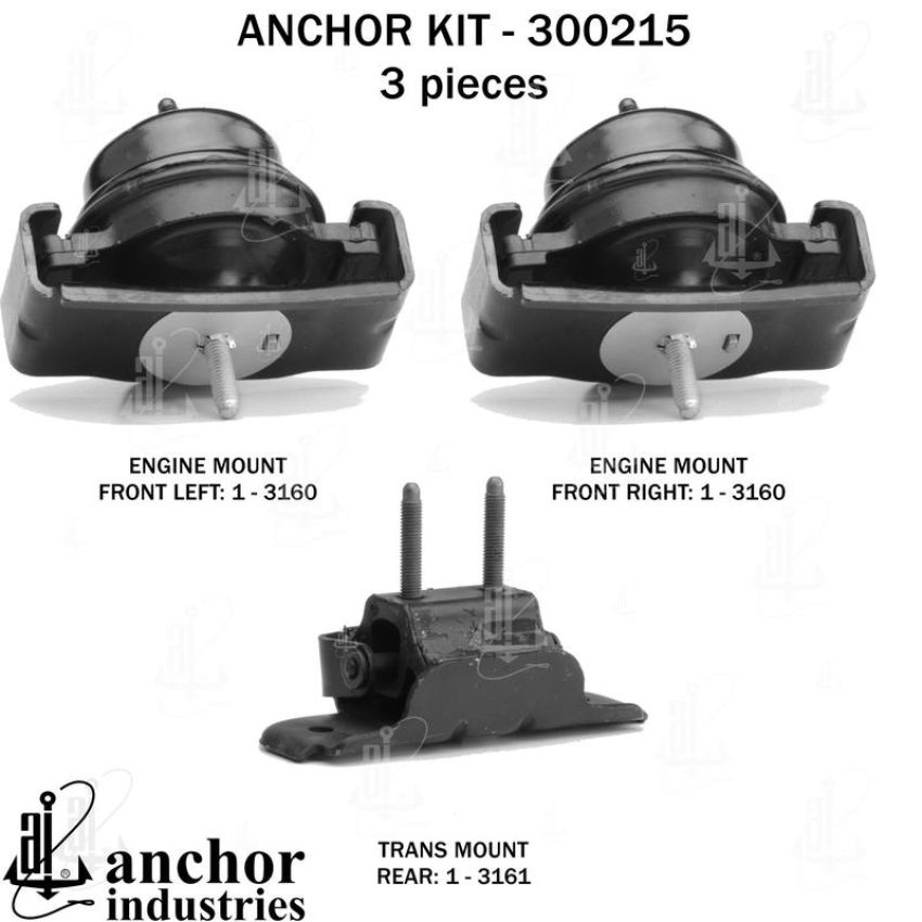 ANCHOR MOUNTS 300215 ENGINE MNT KIT