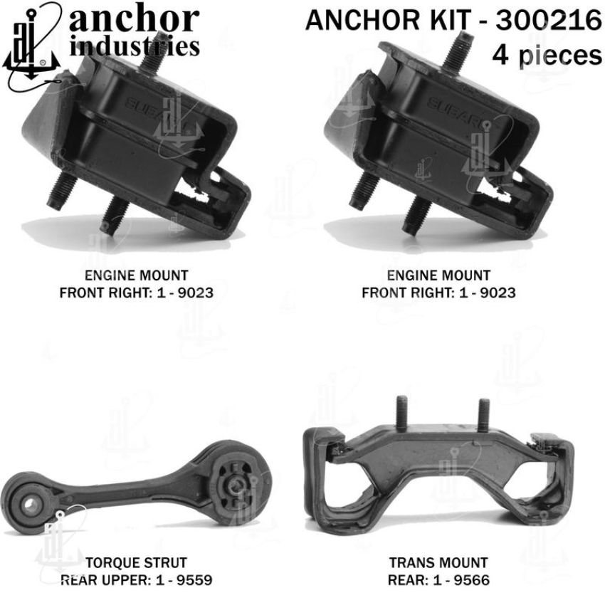 ANCHOR MOUNTS 300216 ENGINE MNT KIT
